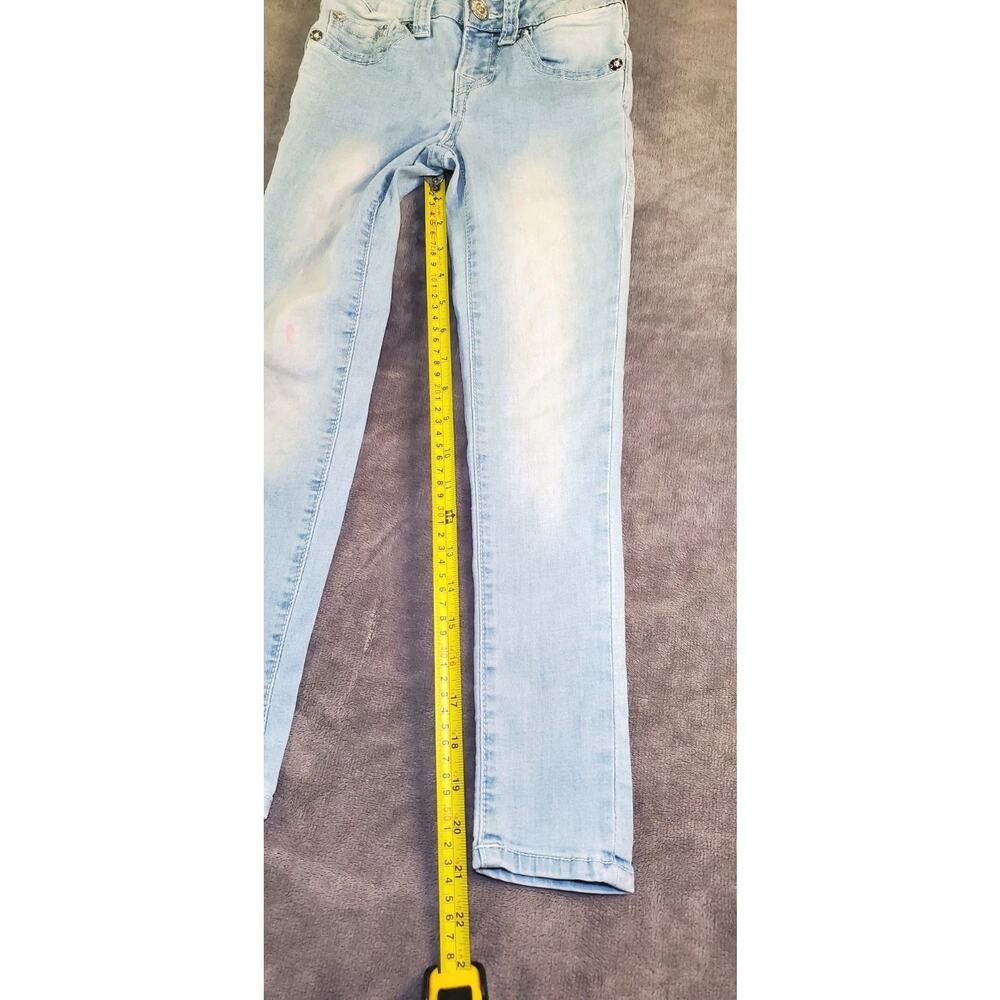 True Religion Girls Sz 7 Halle Mid-Rise Super Skinny Denim Jeans C1-203 - Picture 4 of 12
